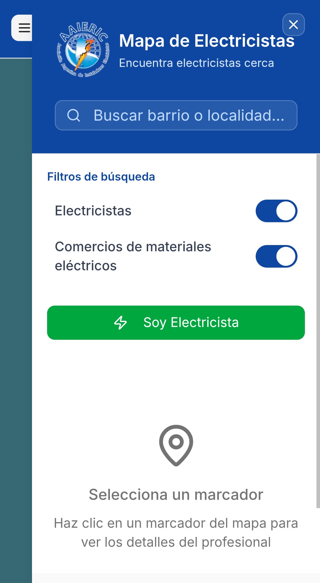 Buscá Electricistas